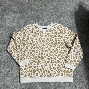 Karen Scott Leopard Print Sweatshirt